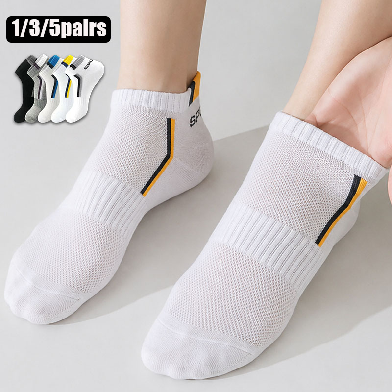 No Show Sock Women - 1/3/5 Paar Unisex Sport-Knöchelsocken, atmungsaktive Mesh-Laufsocken,