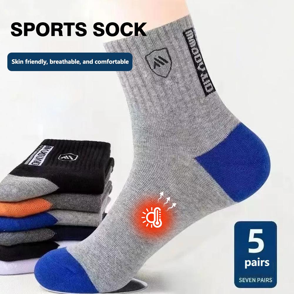 Cotton Crew Sock Pack - 5 Paar geruchs- und rutschfeste Herrensocken