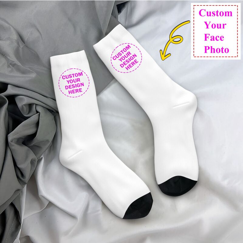 Dress Sock Men - Personalisieren Sie individuelle Foto-Logo-Text-Männer-Frauen-Crew-Socken, Unisex, lustiges