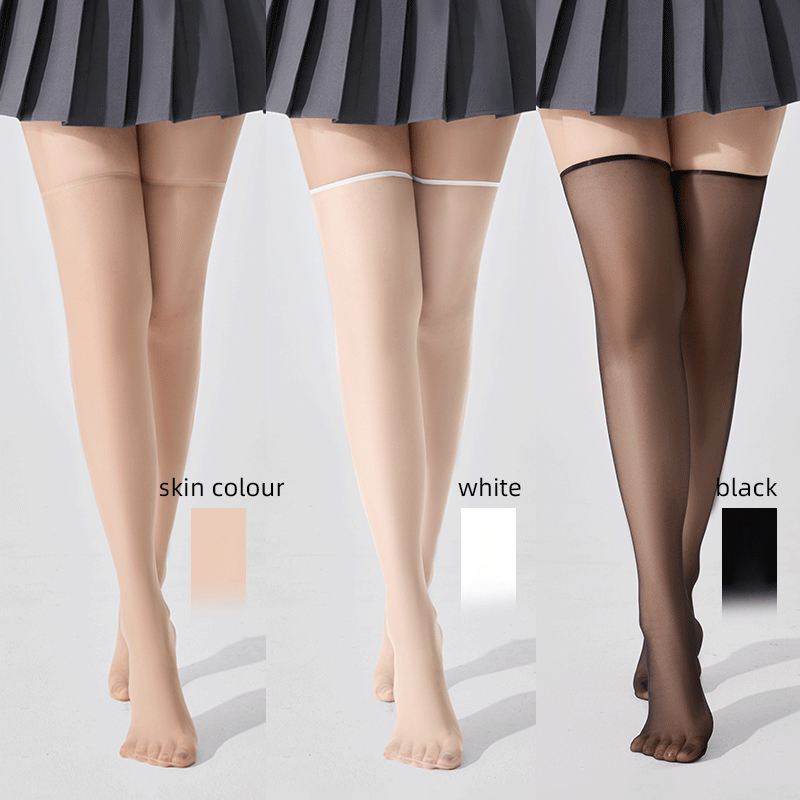 Thigh High Sock Stay Up - Kave 3 Paar Nylon schiere oberschenkel
