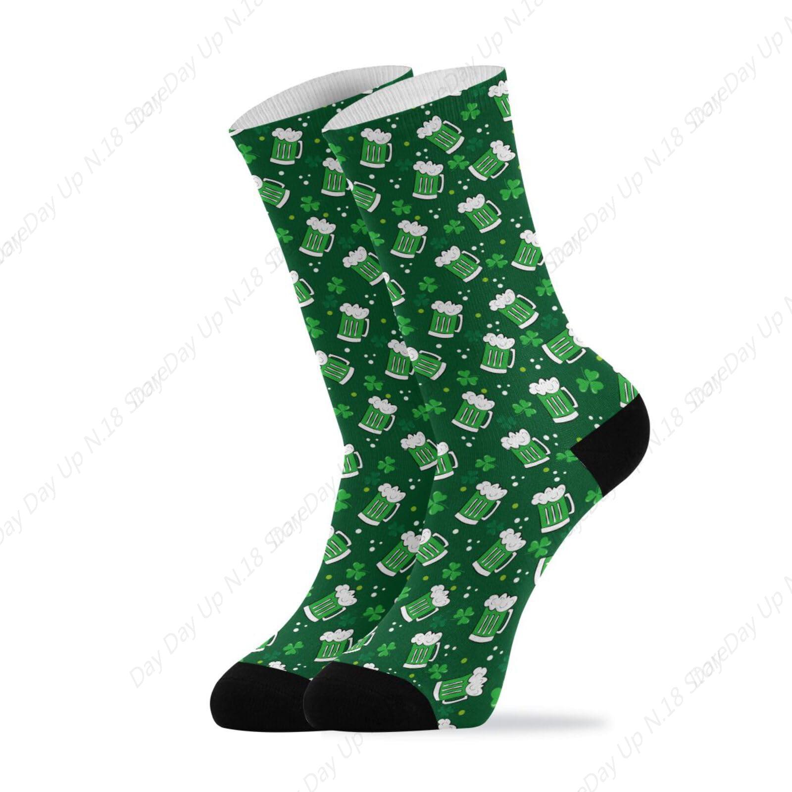 Grüne Kleeblatt-Bier-St. Patri – Cotton Crew Sock Pack Bewertung und Preis