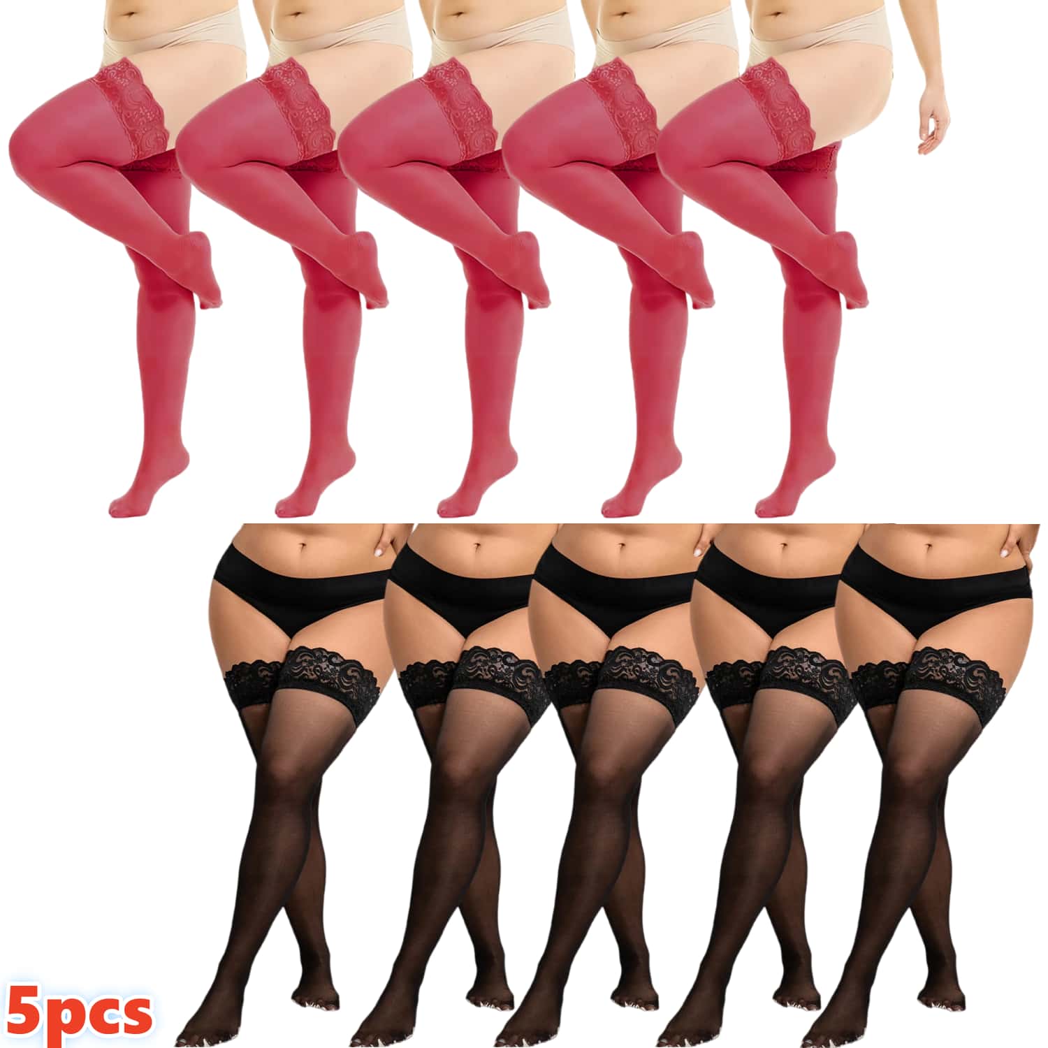 Damen Übergrößen Spitzen-Overk – Thigh High Sock Stay Up Bewertung und Preis