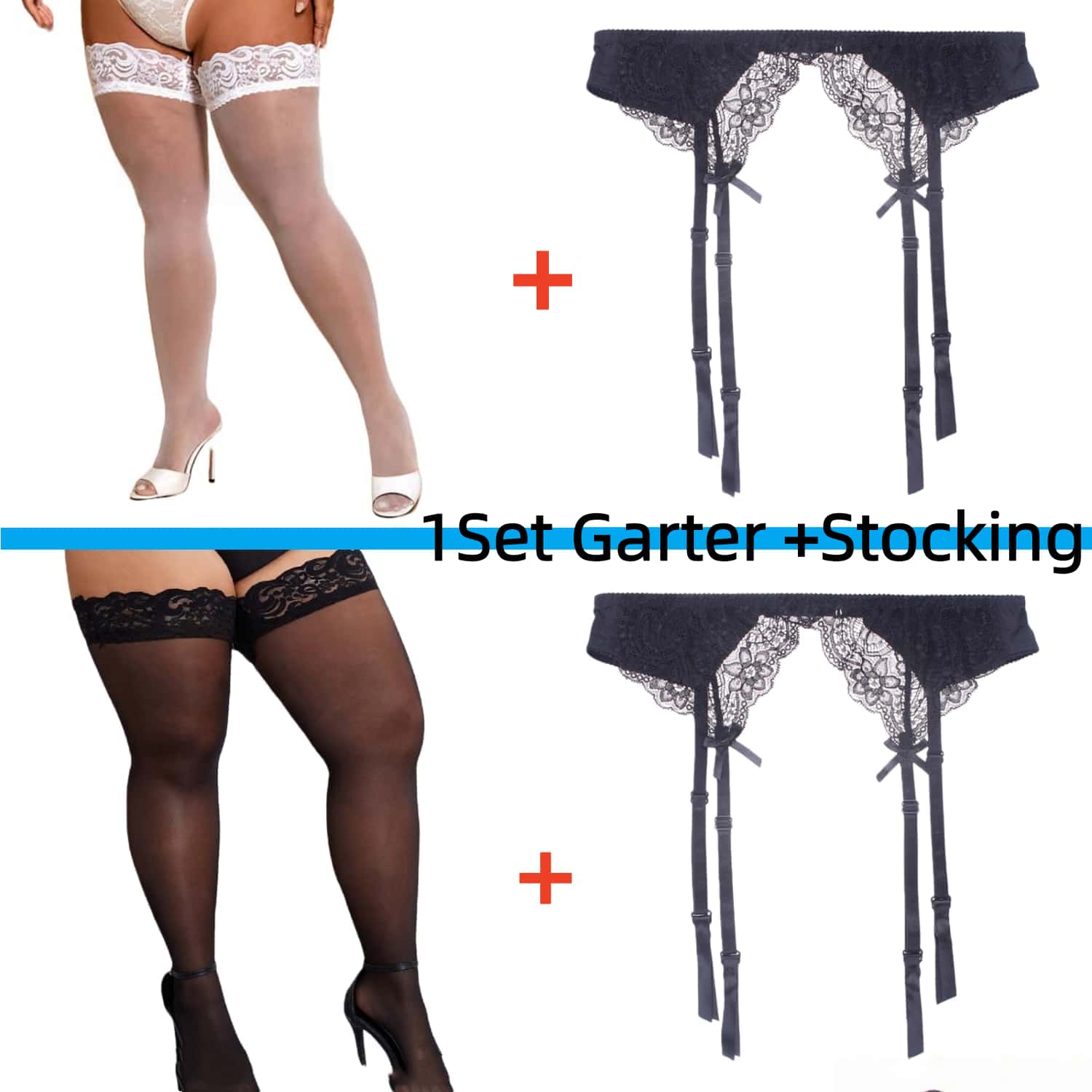 2-teiliges Damen-Set mit Spitz – Tights Pantyhose Sheer Bewertung und Preis