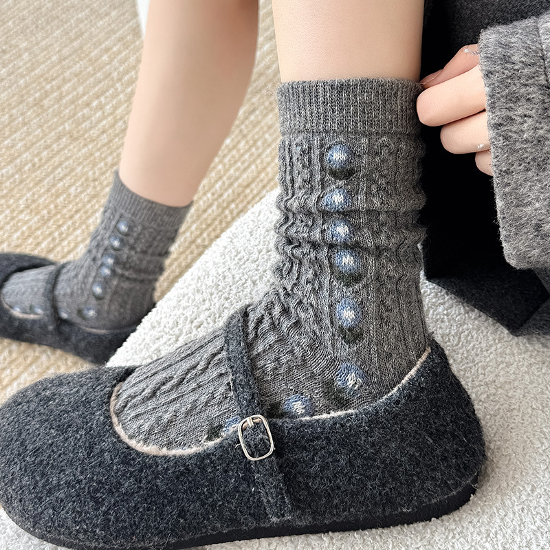 Koreanische süße florale Wolls – Boot Sock Slouchy Bewertung und Preis